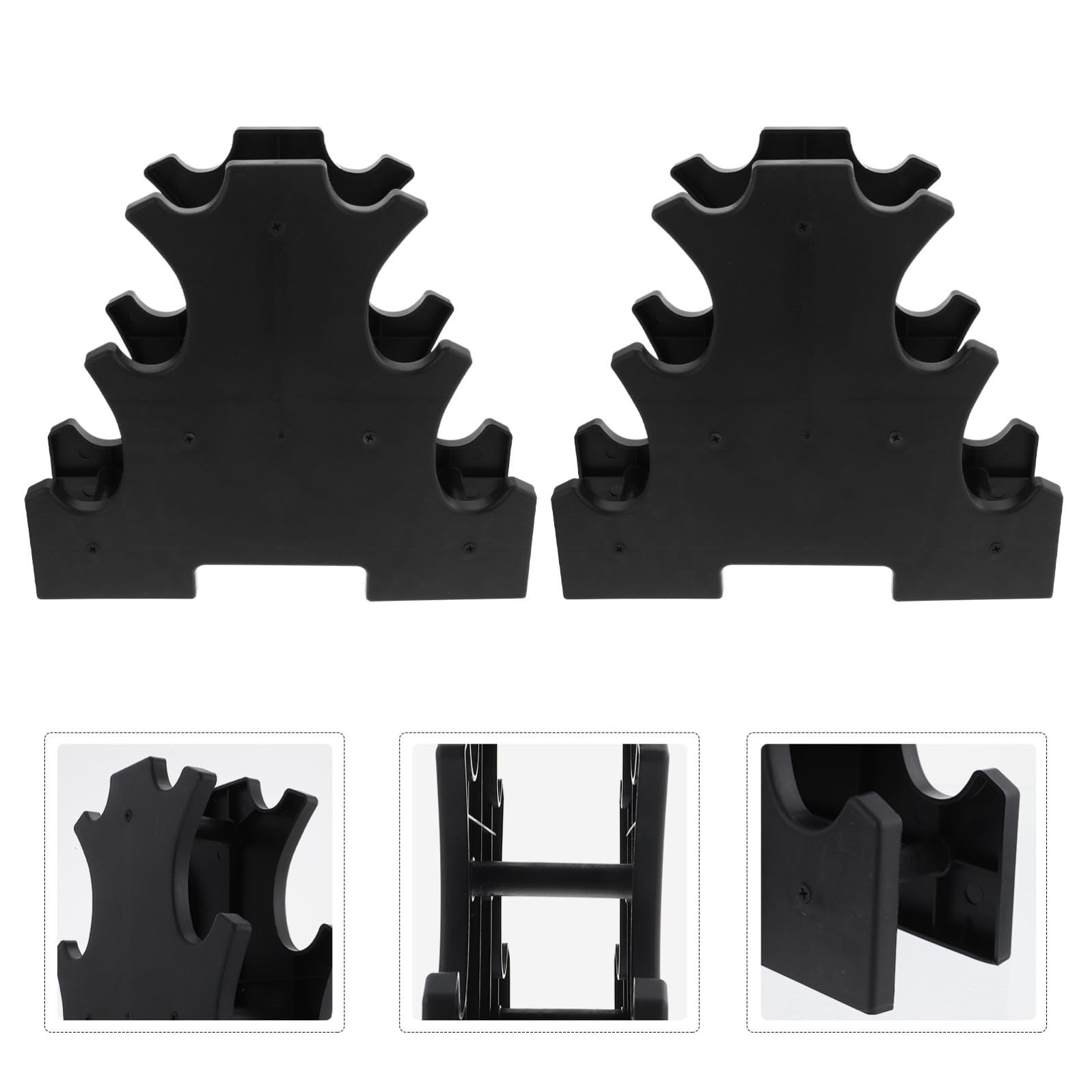 2 Piezas Soporte para Guardar Mancuernas de Tres Niveles