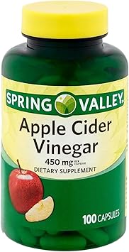 Apple Cider Vinegar 450mg 100 Capsules, Apple Cider Vinegar Pills, ACV Supplement, Traditional Formula, Clean Apple Vinegar Capsules for Daily Wellness Pack of 1.