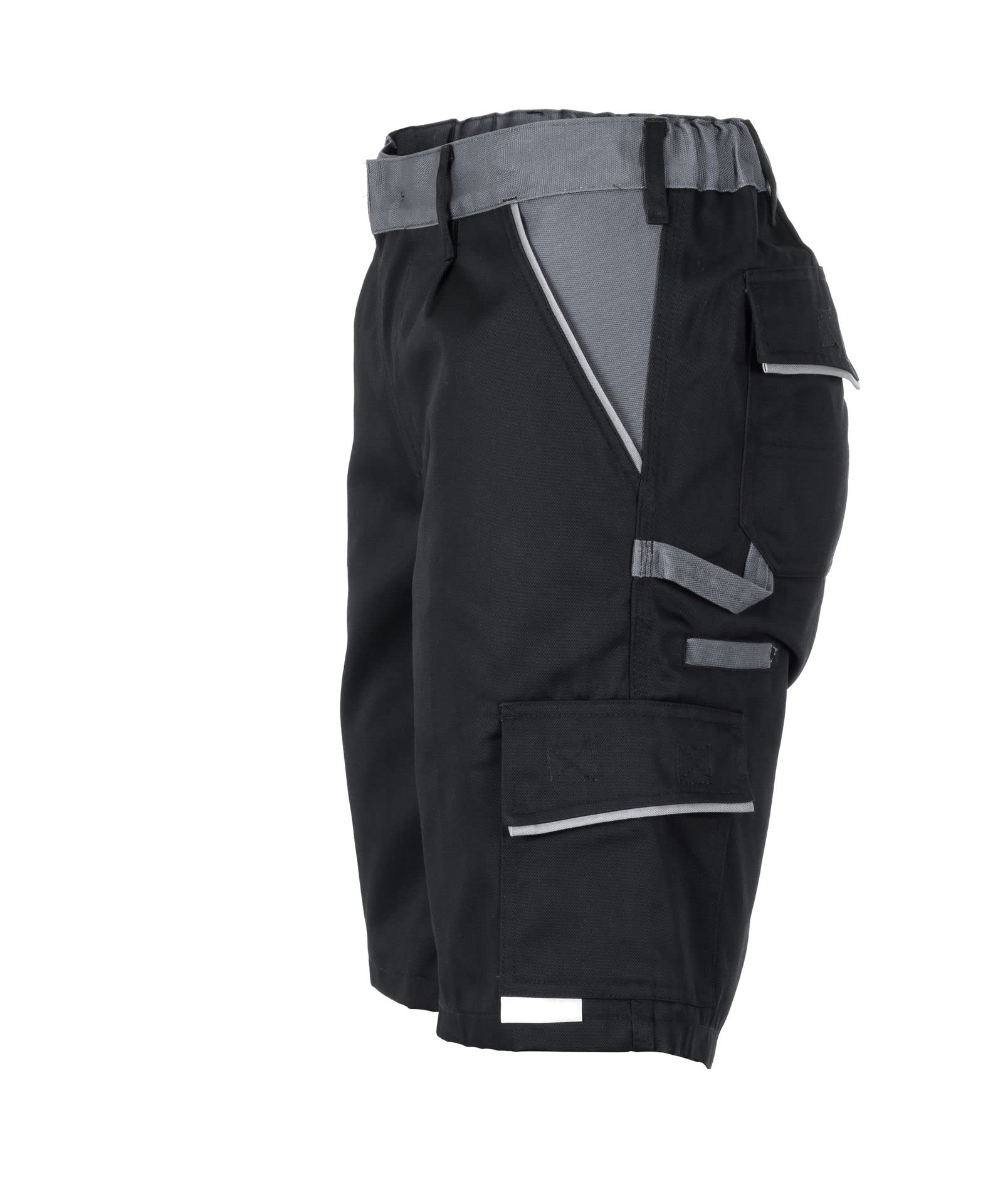 Planam Unisex Shorts Highline Größe M in Schiefer/schwarz/rot