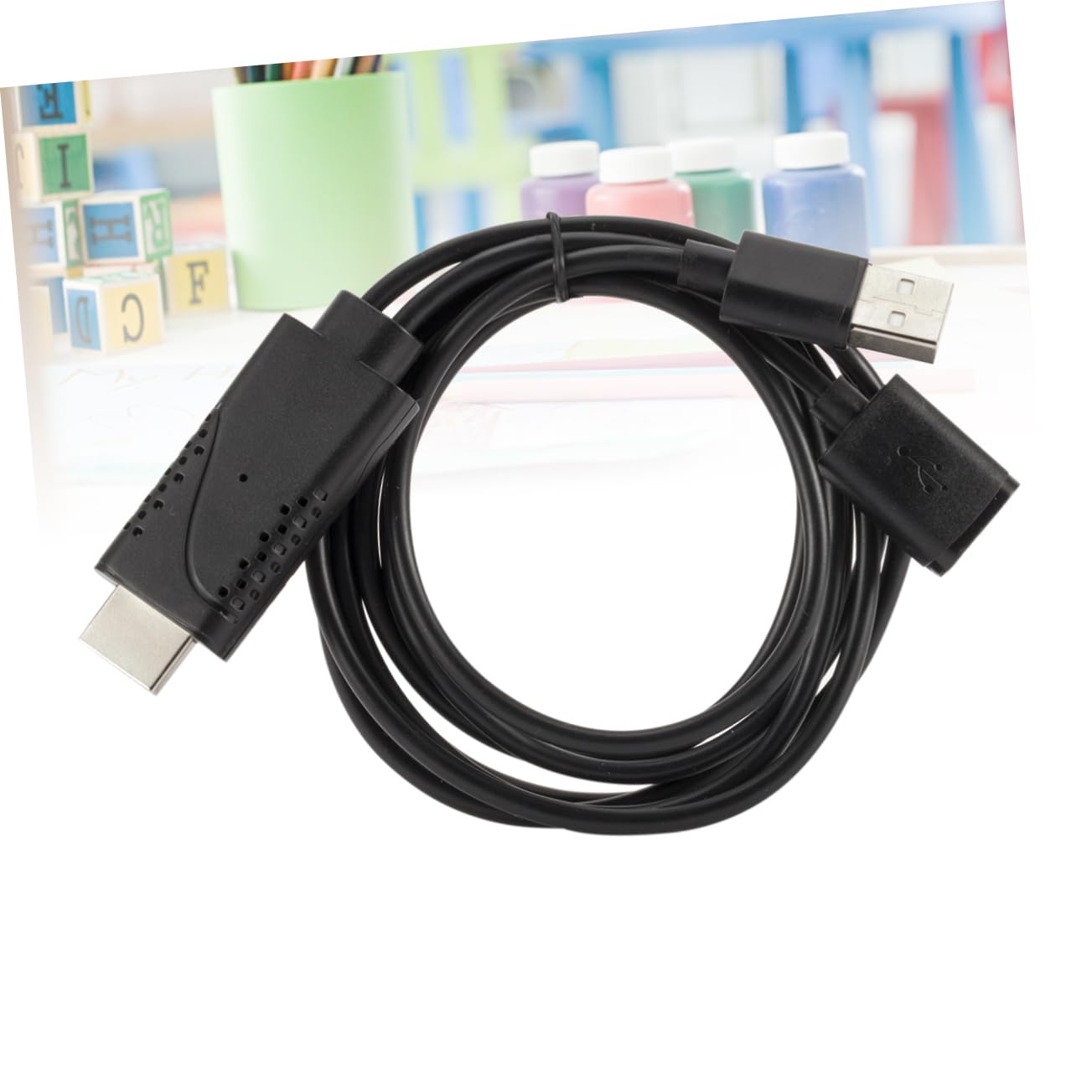 HOMSFOU 3stücke Usb Adapterkabel Für Ios Und Usb Female Zu Male Hdtv-display Ladefunktion Schwarz Kompatibel Mit Smartphones Und Tablets