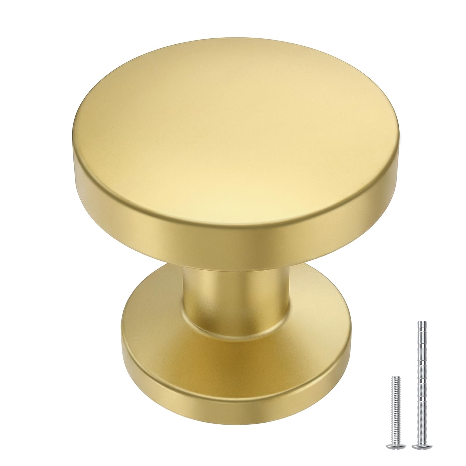 Goldenwarm 15 Pack Drawer Knobs Gold Cupboard Door Knobs, Solid Zinc Alloy