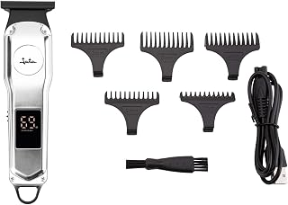 JATA JBCP4200 - Máquina Cortar Pelo y Máquina Afeitar Hombre. Cortapelos con 5 guías de corte de 1 a 5 mm. Uso con y sin cable. Accesorios. Autonomía 90 min. Cuchilla en forma de 'T'. Gran precisión