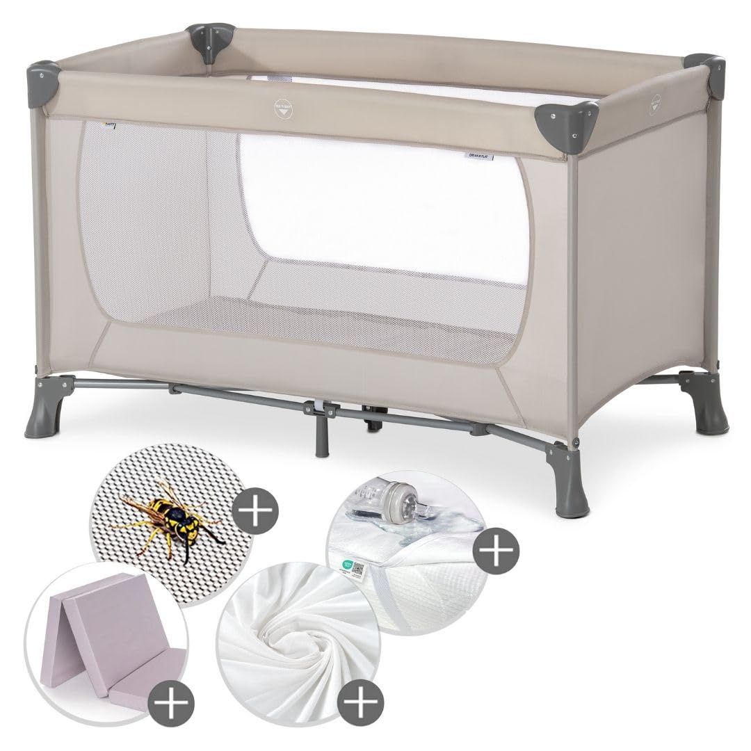 Lit Parapluie Bébé Hauck Sleep N Play Go Plus XXL - Inclus Matelas, Moustiquaire, Drap, Sac - Pliable - 8