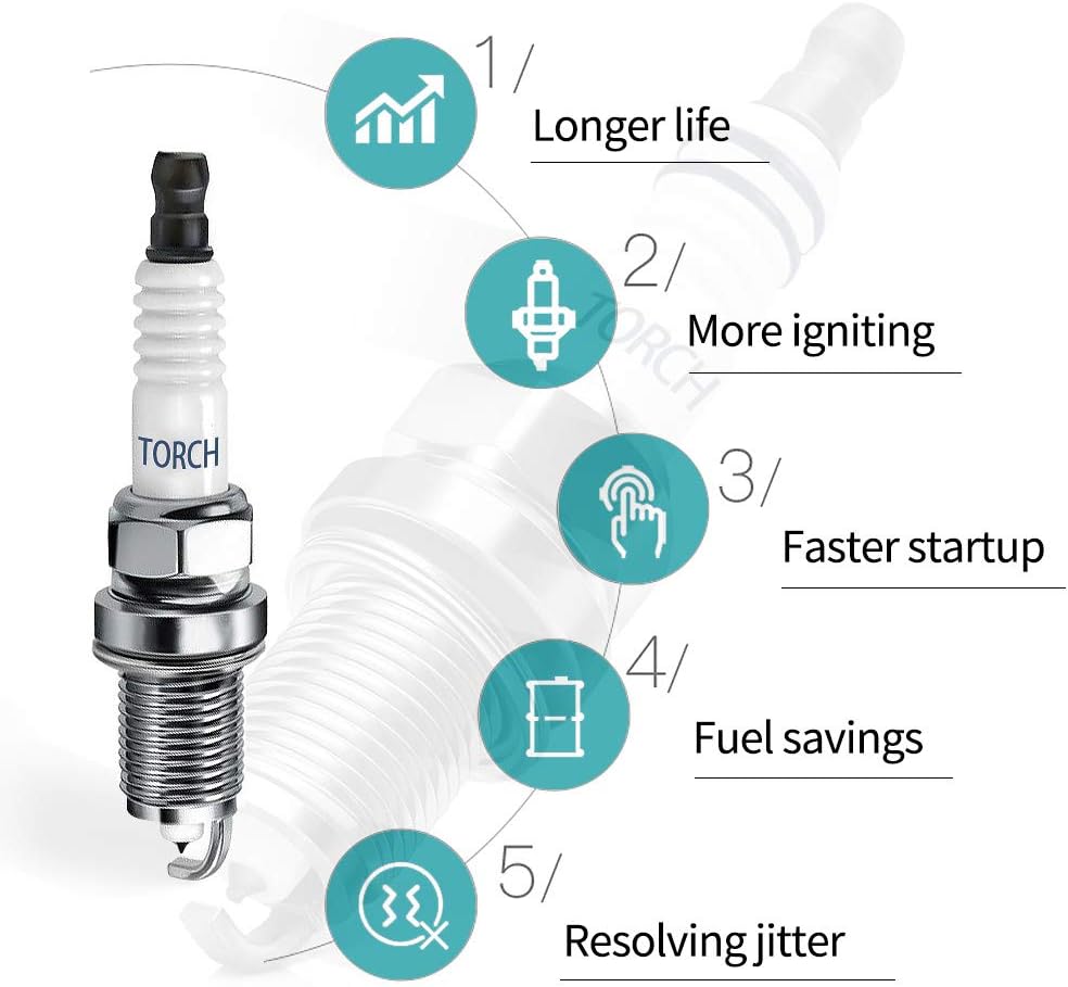 Professional Platinum Spark Plug, Replacement for 1993-2008 Toyota Corolla - Replace OE: BKR5EGP, 7090 (pack of 4)