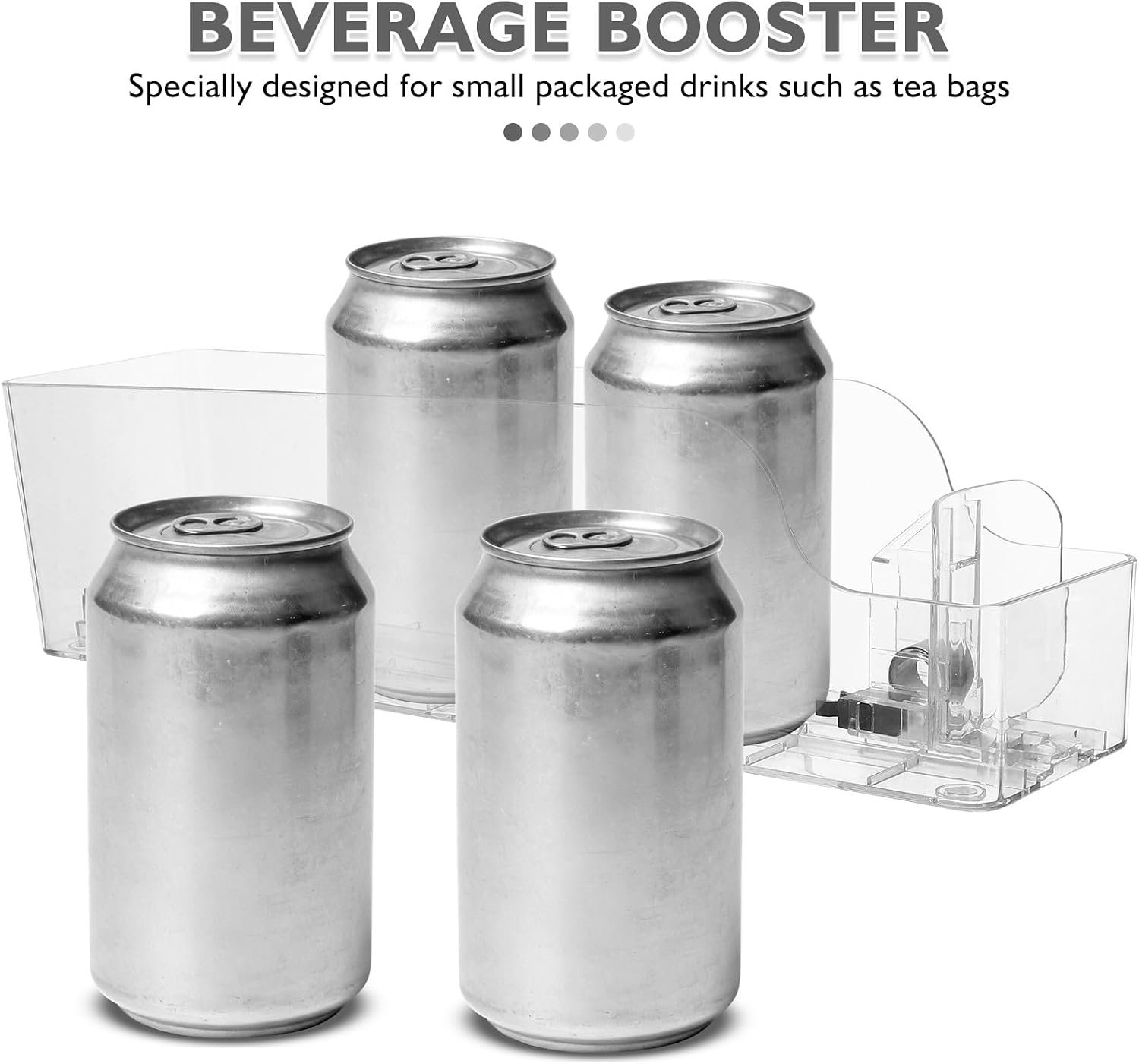 2PCS Pusher Glide Drink Organizer for Fridge - Self Pushing Soda Can Dispenser - Drink Organizers for Refrigerator - Beer Bottle Beverage Holder