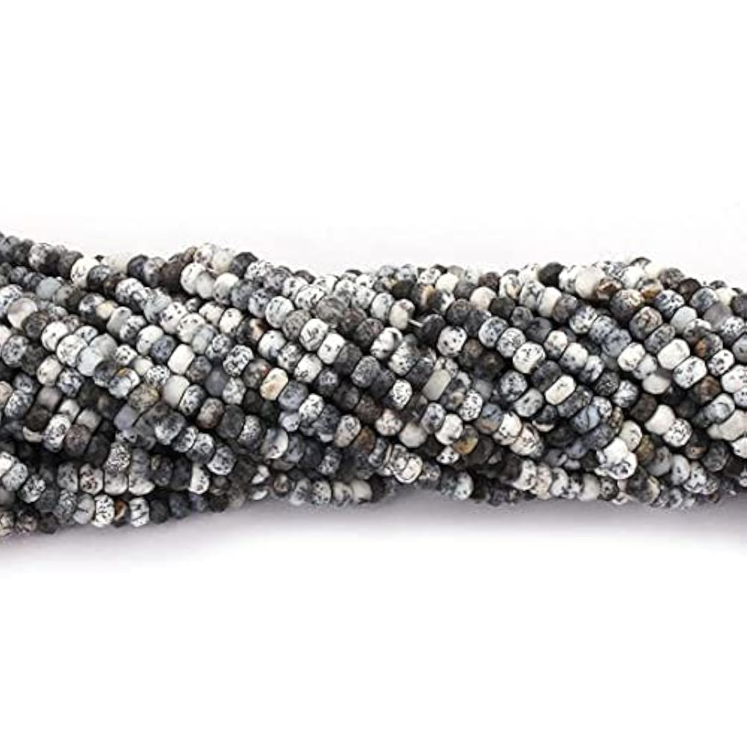 Opale dendritique naturelle perles rondelles facettées 4mm LKBEADS pour loisirs créatifs