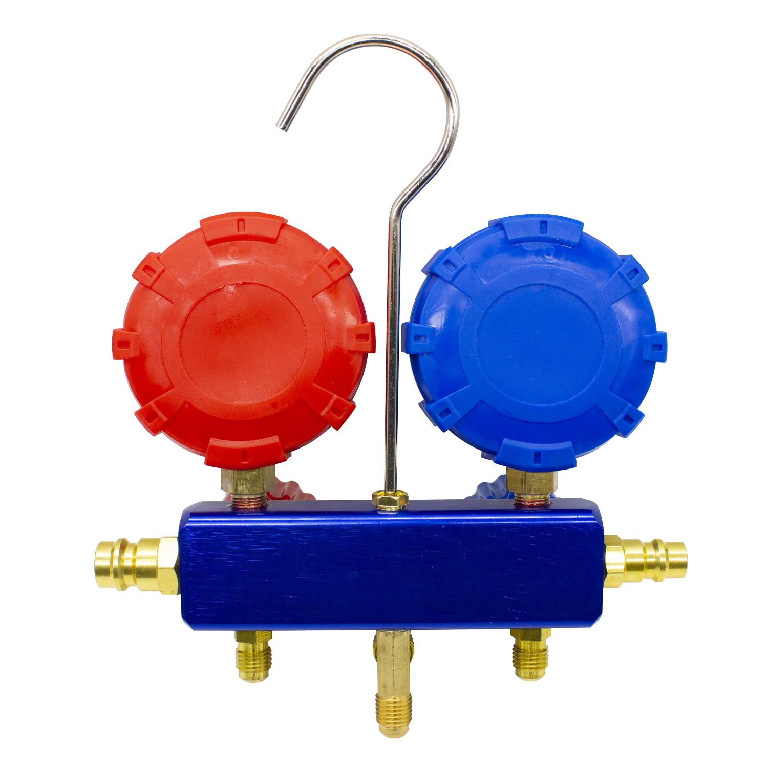 Manometro con Glicerina Maletin Set Manometros para Aire Acondicionado con Glicerina para Precision Gas Refrigerante R32, R410, R134 Manometro para Recarga de Gas Refrigerante Antivibraciones