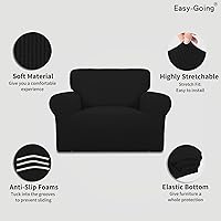 Vista 461 de Easy-Going - Funda elástica para sofá, 1 pieza, protector de muebles, suave, con parte inferior elástica, para niños, tela de jacquard de poliéster