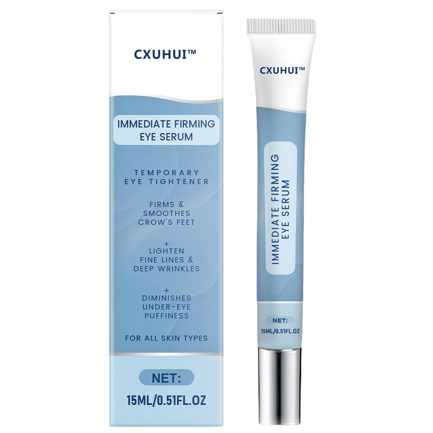 Instant Firming Eye Serum, Anti-Aging Formula for Under Bags and Wrinkles, Under Eye Cream, Wrinkle Filler, Visibly Improves for Bags Dark Circles Treatment for Puffines(1 PCS)