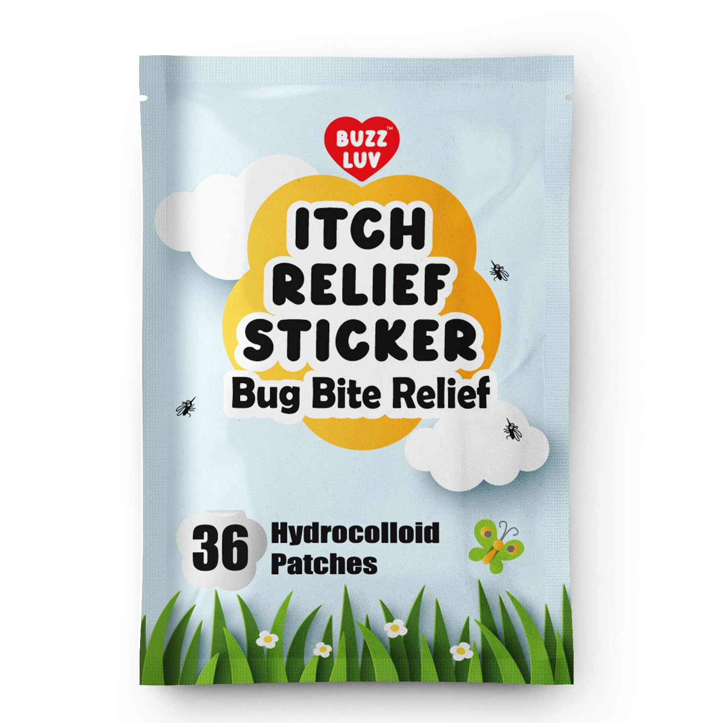 Itch Relief Patches for Kids 36 Hydrocolloid Patches, Anti Itch Stickers, Fast Bite Itch Relief, Reduce Swelling Itching, Summer Travel Essentials for Outdoor, Camp, Hiking, Chemical-Free