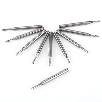 1 8 End Mill Akozon 10pcs 1.5mm Cutting Edge End Mill CNC PCB