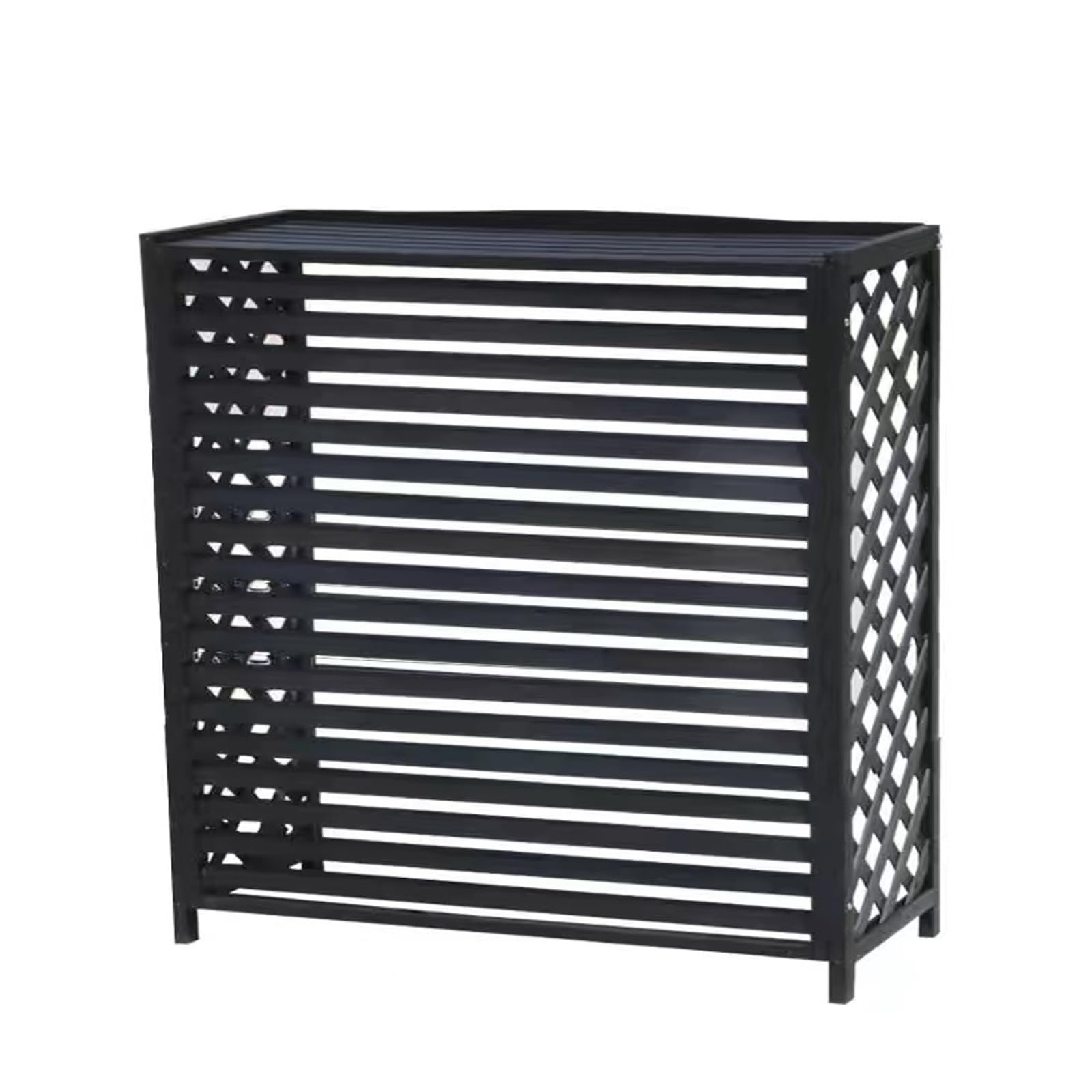 Air Conditioner Fence,Outdoor Garden Privacy Screens Fence Panels,Mini Split Ac Cover For Outside Unit,Outdoor Condenser Protective Cover Rectangular(Black, 85*35*75cm (33.5*13.8*29.5")