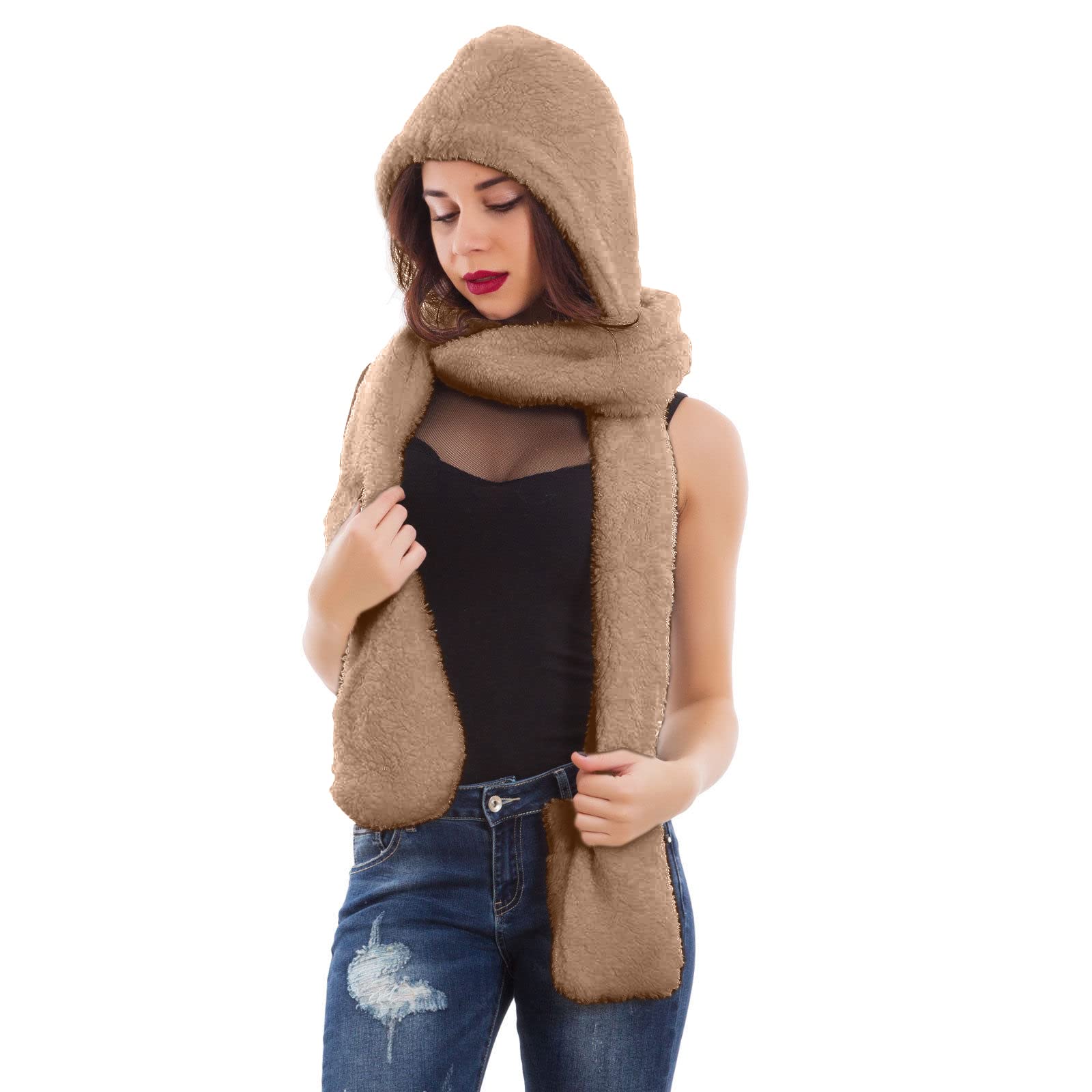 Ducomi GeekChic Sciarpa Cappello Guanti – In Pile Termico Caldo per Inverno - Elegante Set Invernale 3 in 1 alla Moda - Idea Regalo Donna Ragazza Natale