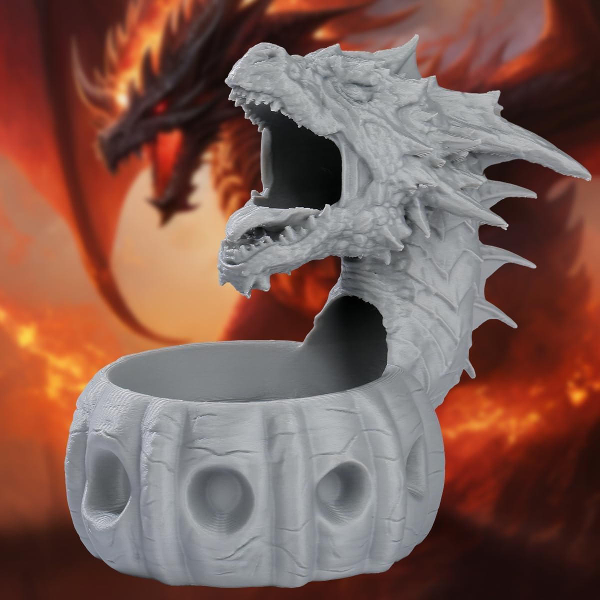 DND Dragon Dice Tower, Suitable for Dice Smaller Than 16mm, 3D Resin Dice Tray, Tabletop Dice Game Accessories - Image 3