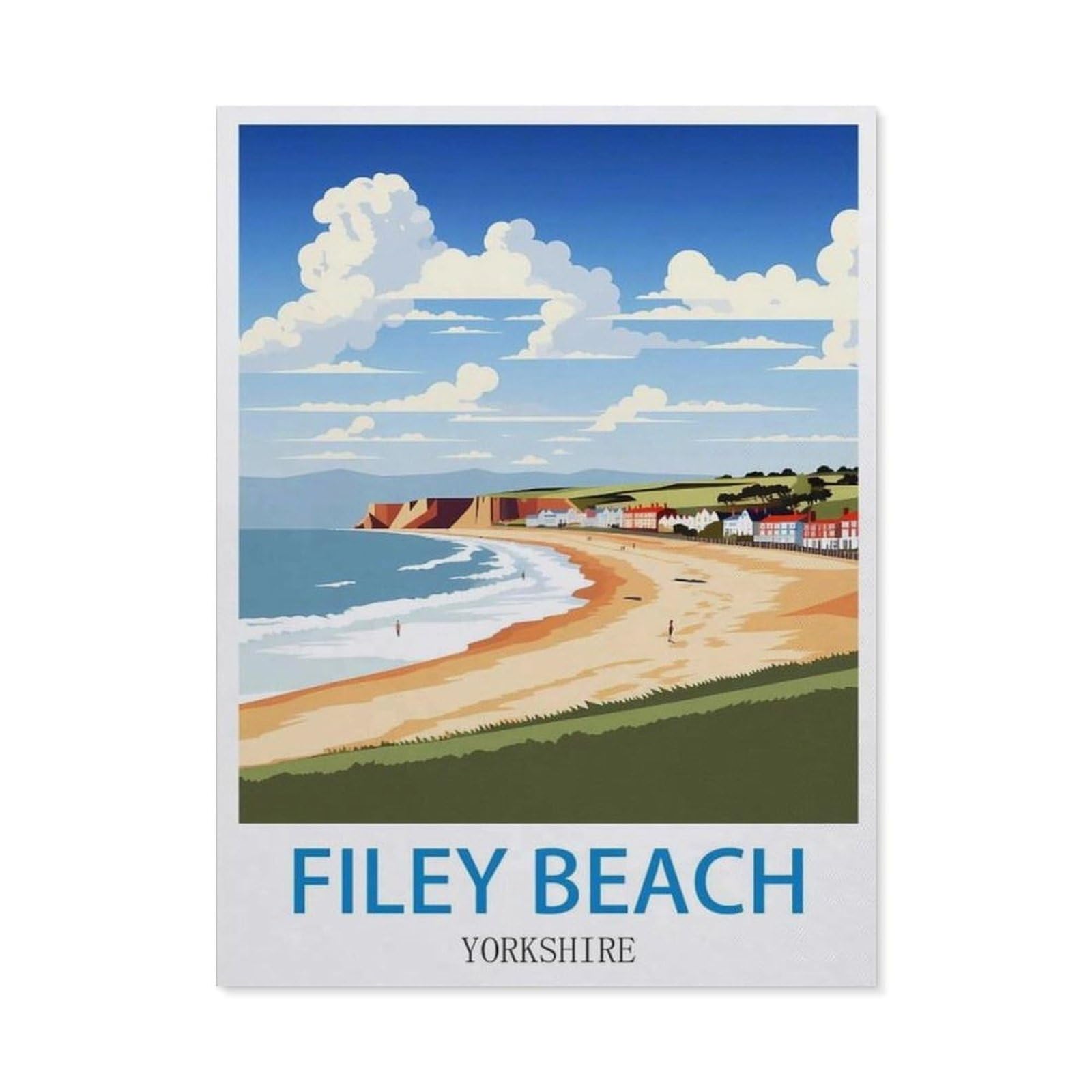 Gsbrsnts A11 Filey Beach Yorkshire，Vintage Metal Sign Kitchen Bathroom Office Bar Coffee Garage Cave Home Living Wall Decor(30X40cm）12X16 Inch-P46