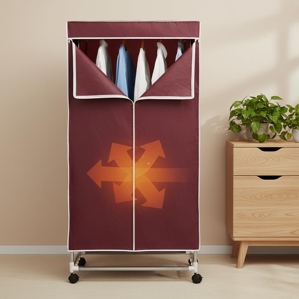 Asciugatrice elettrica da 1500 W, asciugatrice ad aria calda con due camere, asciugatrice portatile pieghevole, impostazioni timer, case adatte, appartamenti, alloggi per studenti e roulotte