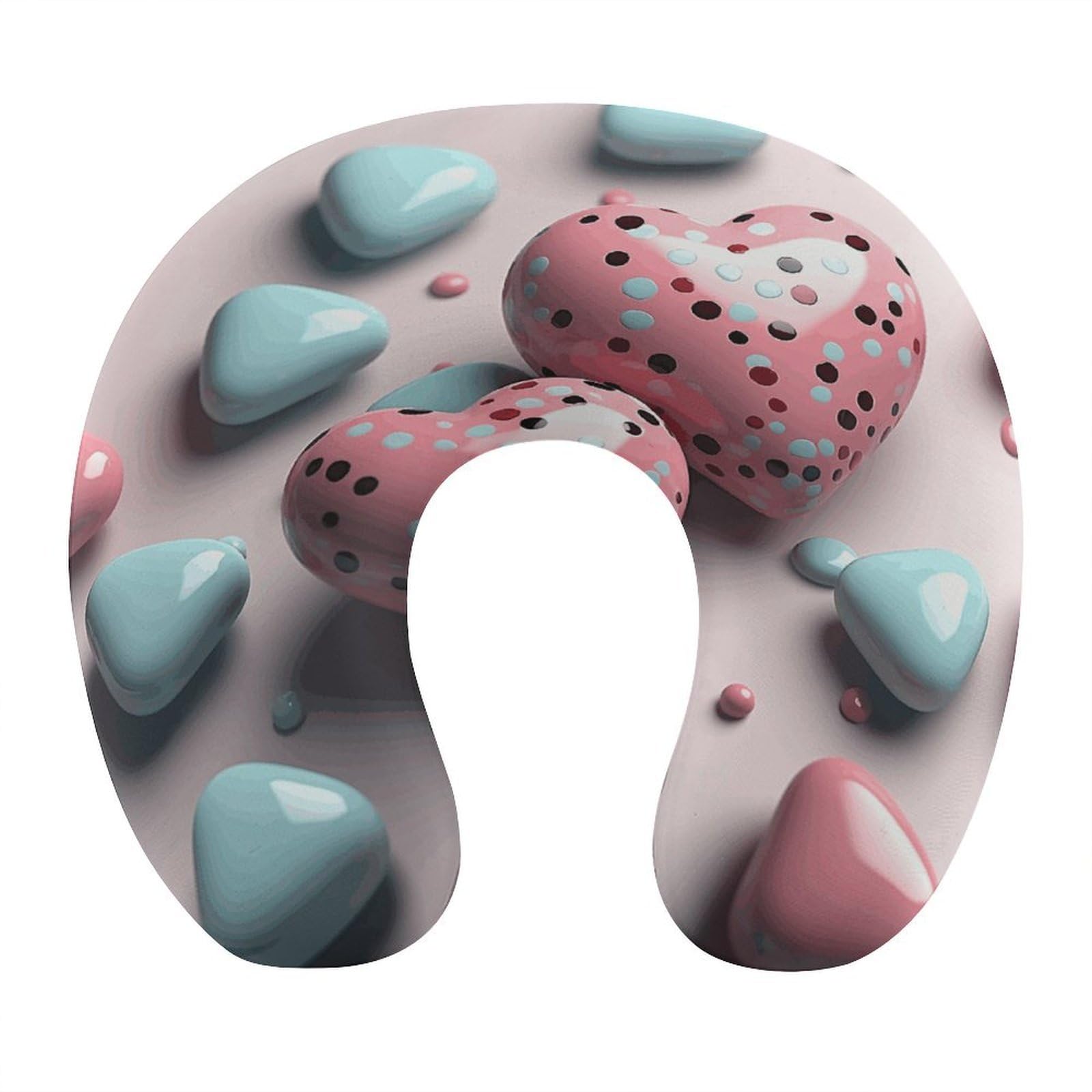 Btcowzrv Style Heart Shaped Shape U Shaped Neck Pillow Travel Pillows