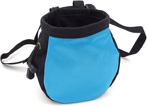 Miniatura 9 de Bolsas de tiza de escalada,Sin fugas Rock Climbing Strawstring Bag Drawstring Magnesia Sack,Equipo de equipo de escalada Rojo