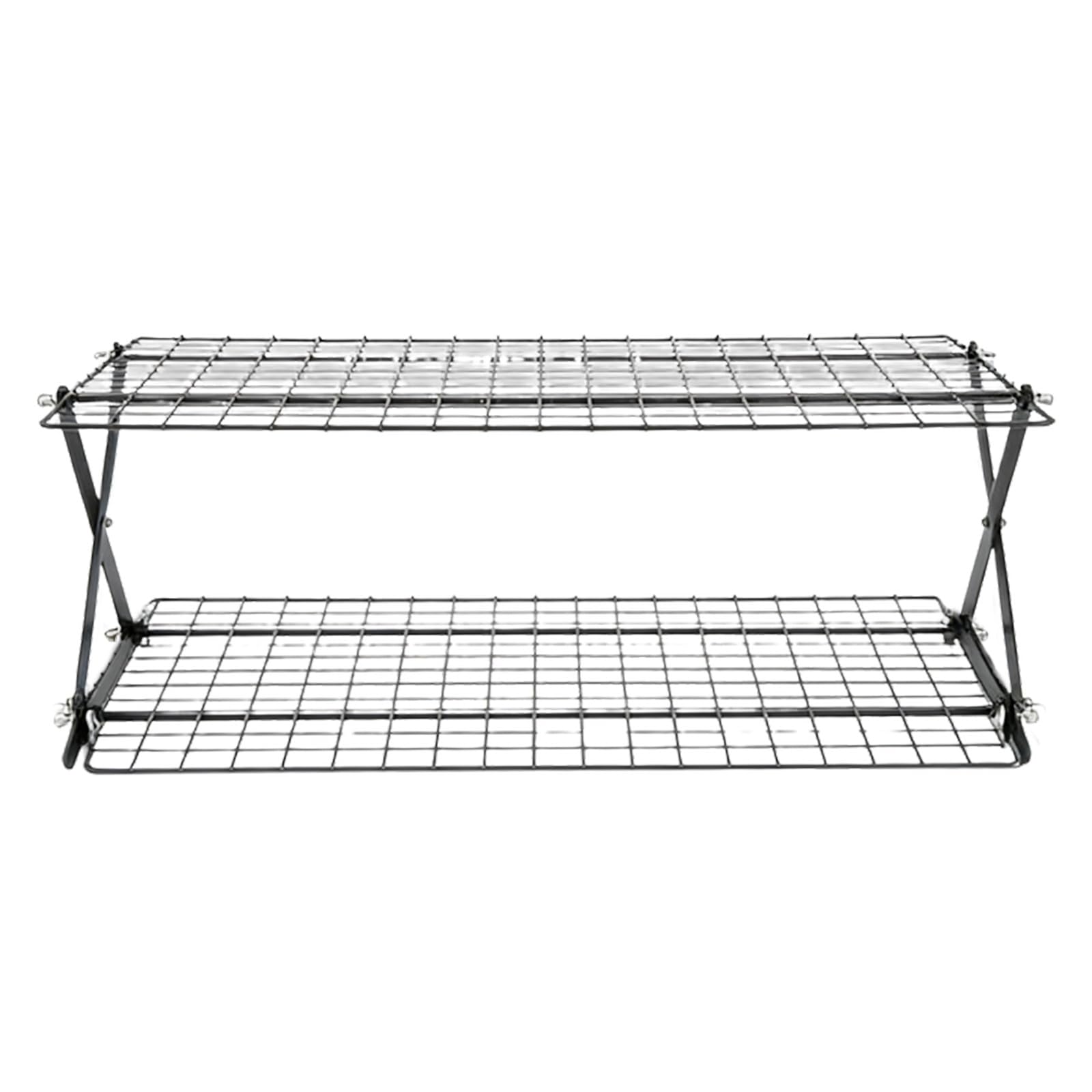 Eficiente Soporte de enfriamiento para Hornear de 2 Estructura Plegable de Acero Carbono Ideal para Enfriar postres Panes y más Rejilla de enfriamiento fácil de Limpiar