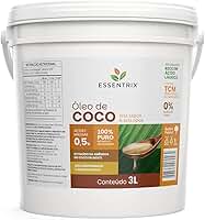 ESSENTRIX Óleo de Coco Sem Cheiro e Sem Sabor, 100% Puro, 0% Gordura Trans, Sem Colesterol, 3 Litros