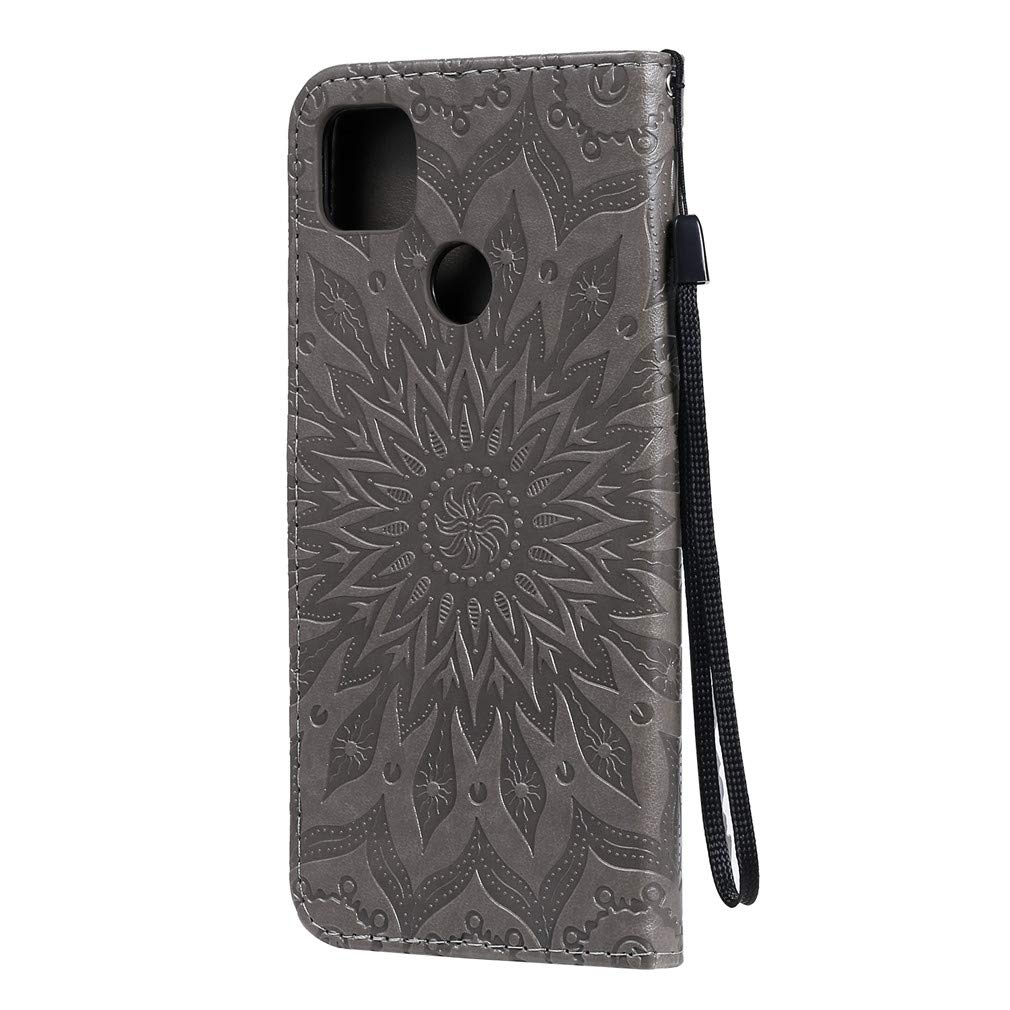 Custodia Portafoglio Xiaomi Redmi 9C In Pelle PU Con Supporto E Chiusura Magnetica – Stampa Farfalla Blu, GLANDOTU - 4