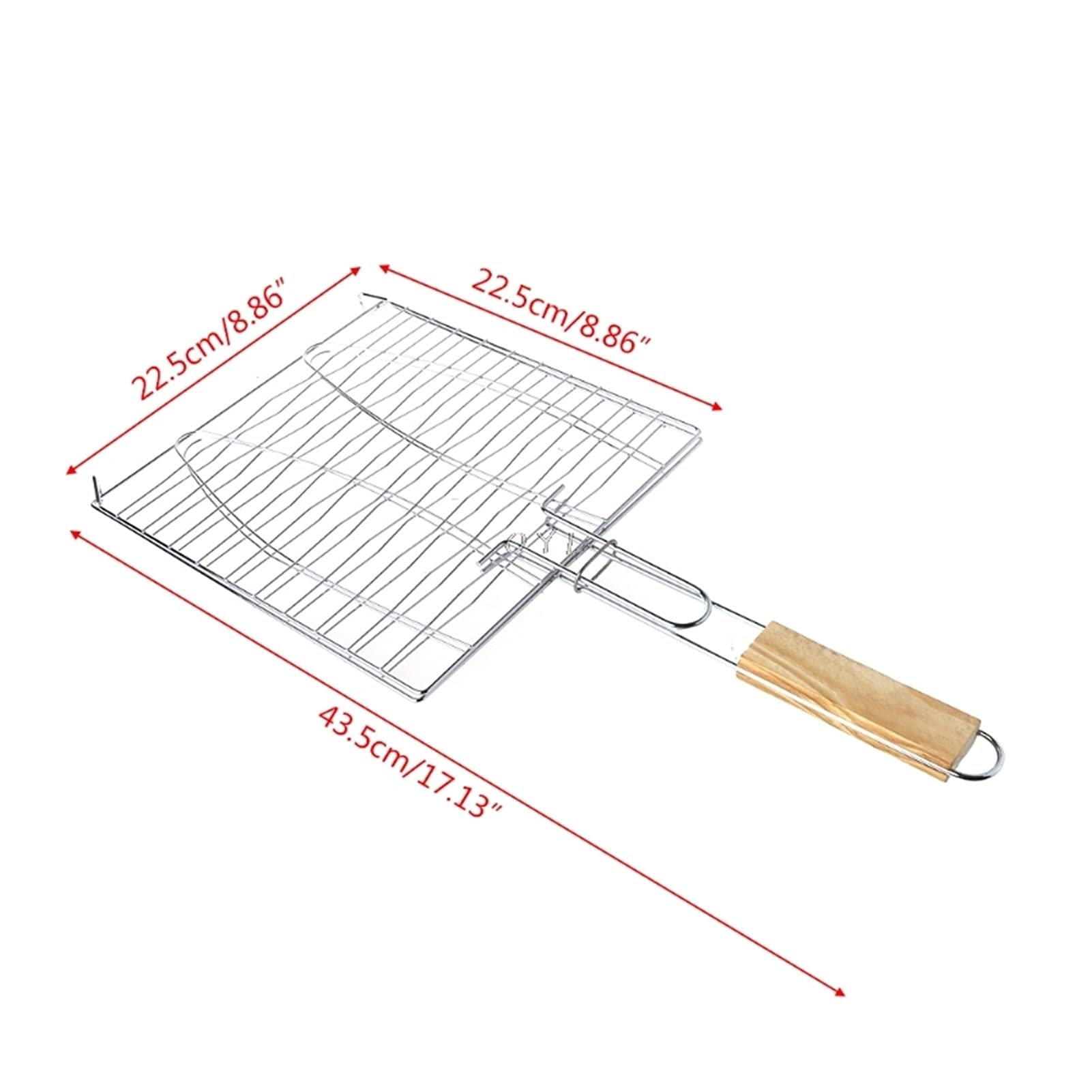 QINGGANGLING999 BBQ Cesto Netto Durevole BBQ. Barbecue Cestino per griglia per Pesci Gamberetti vegetali Frutta Carne da Campeggio Cucina rotisserie Accessori Parti Grid di Cucina