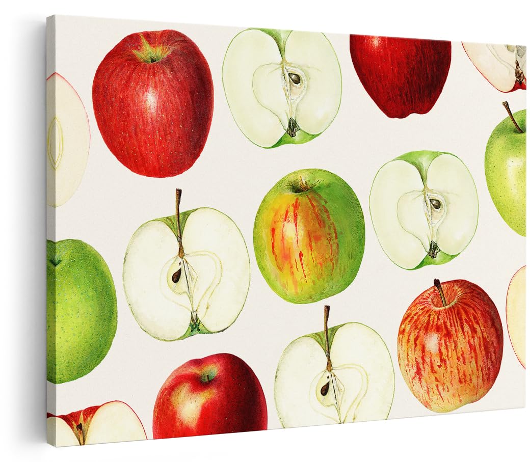 Artaza Cuadros Decoración Salón Modernos Manzanas - 60x40 cm - Cuadros Decorativos Cocina - Decoración Pared Frutas - Lienzos Hogar