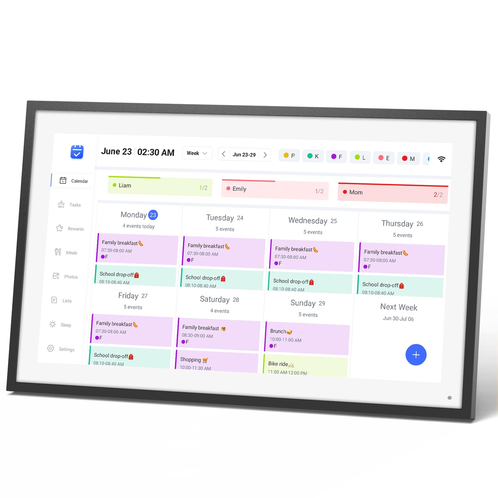LOOFII 15 6 Inch Smart Digital Calendar 1920 1080 Full HD Touchscreen Calendar Family Planner with Chore Chart
