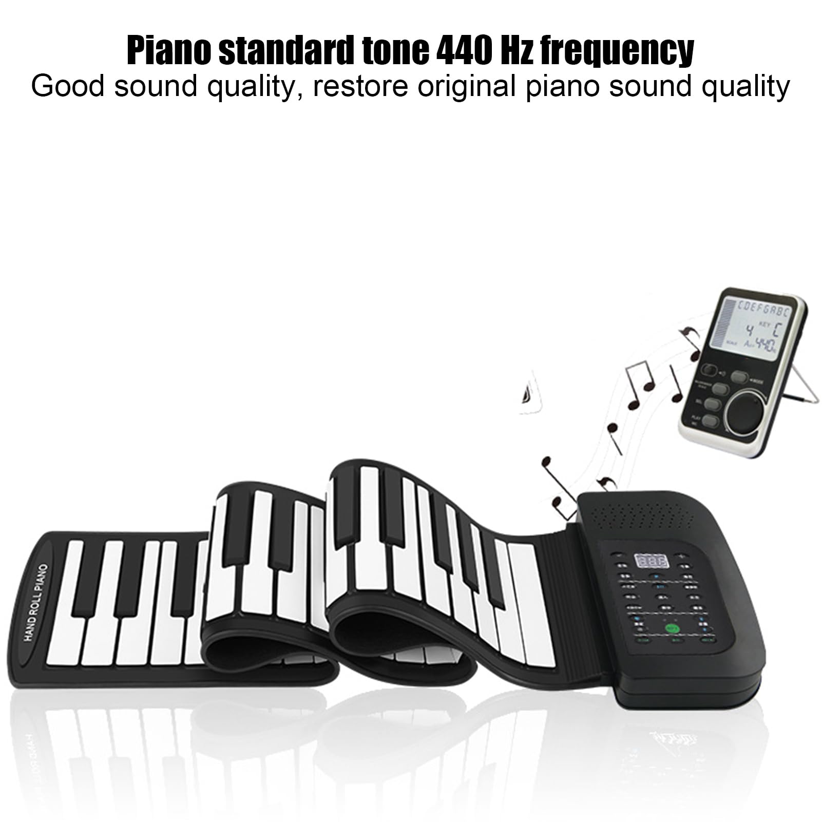 Tastiera di Pianoforte, Tastiera a 88 Tasti, Pianoforte Arrotolabile in Silicone 88 Tasti Tastiere di Pianoforte Arrotolabili Educativo per Pianoforte a Mano per Principianti