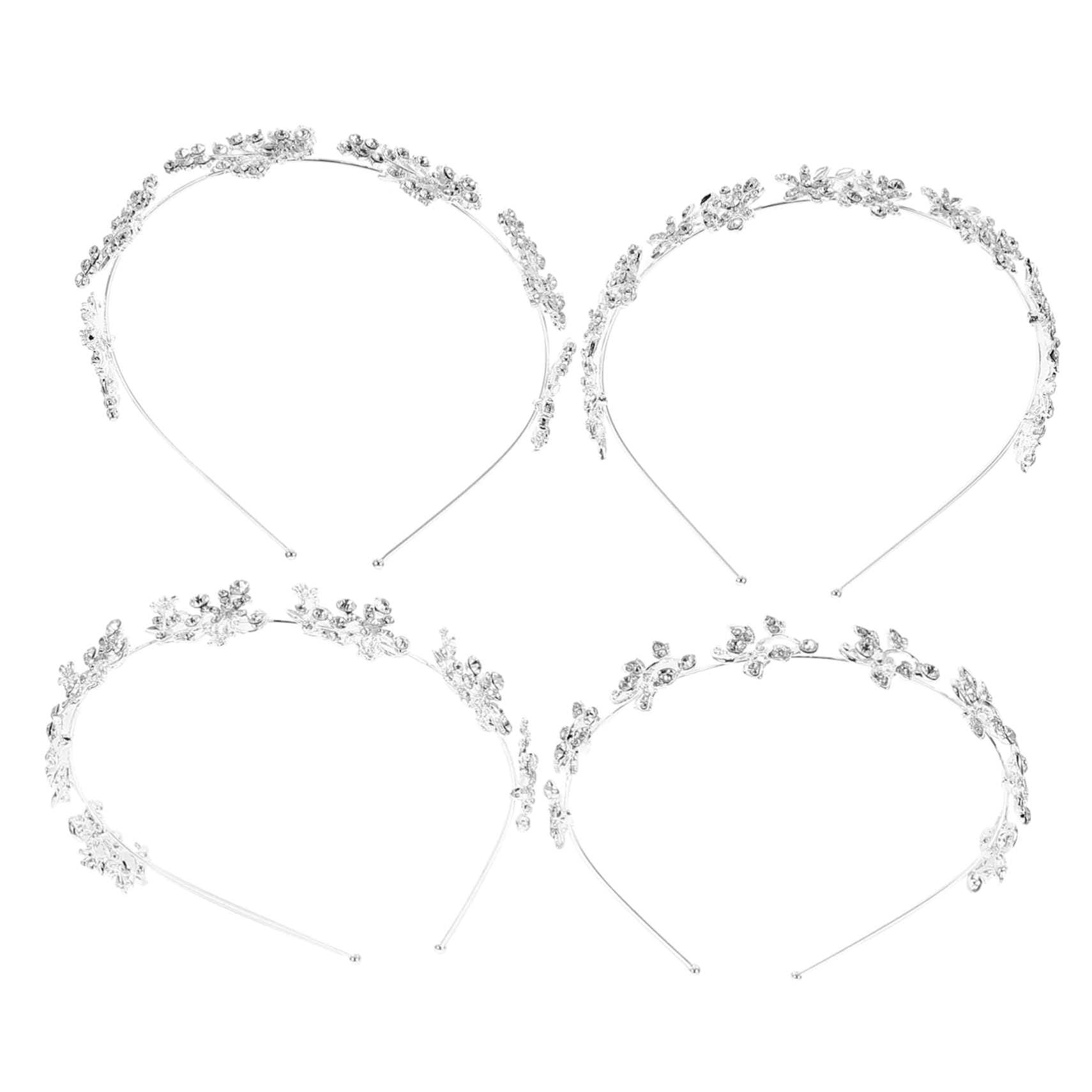 Gogogmee 4 Diademas Para Mujer Accesorios Para El Cabello Con Diamantes De Imitación Diadema Para Mujer Tocado De Boda Diadema De Diamantes De Imitación Para Adolescentes Accesorio