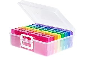 Novelinks Transparent 4x6 Photo Cases and Clear Craft Storage Containers