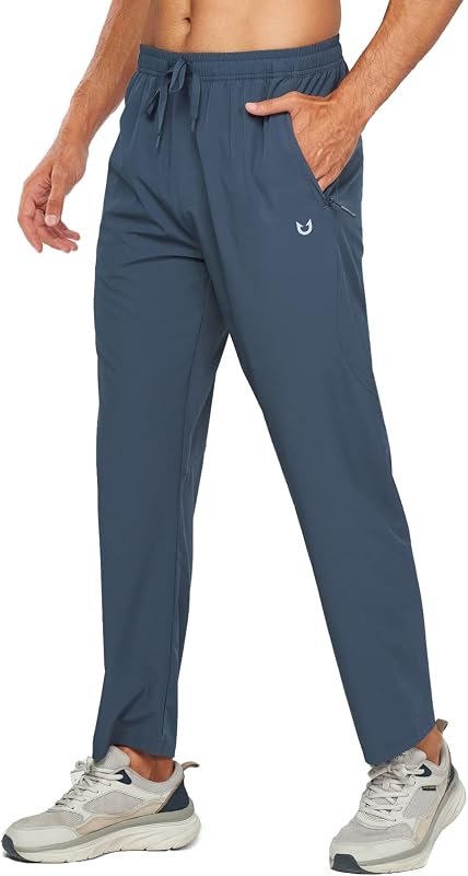 NORTHYARD Pantalones deportivos para hombre Correr Entrenamiento Gimnasio Ligero Secado rápido | Pantalones deportivos informales para correr, bolsillos con cremallera, cintura elástica, transpirables, elásticos en 4 direcciones, refrescantes, tiras reflectantes
