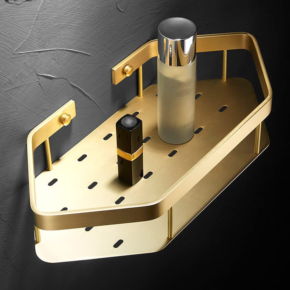 Shower Shelf Racks Creative Luxury Bathroom Shelf Bath Shower Shelf Total Brass Brushed Gold Bathroom Corner Shelf Wall