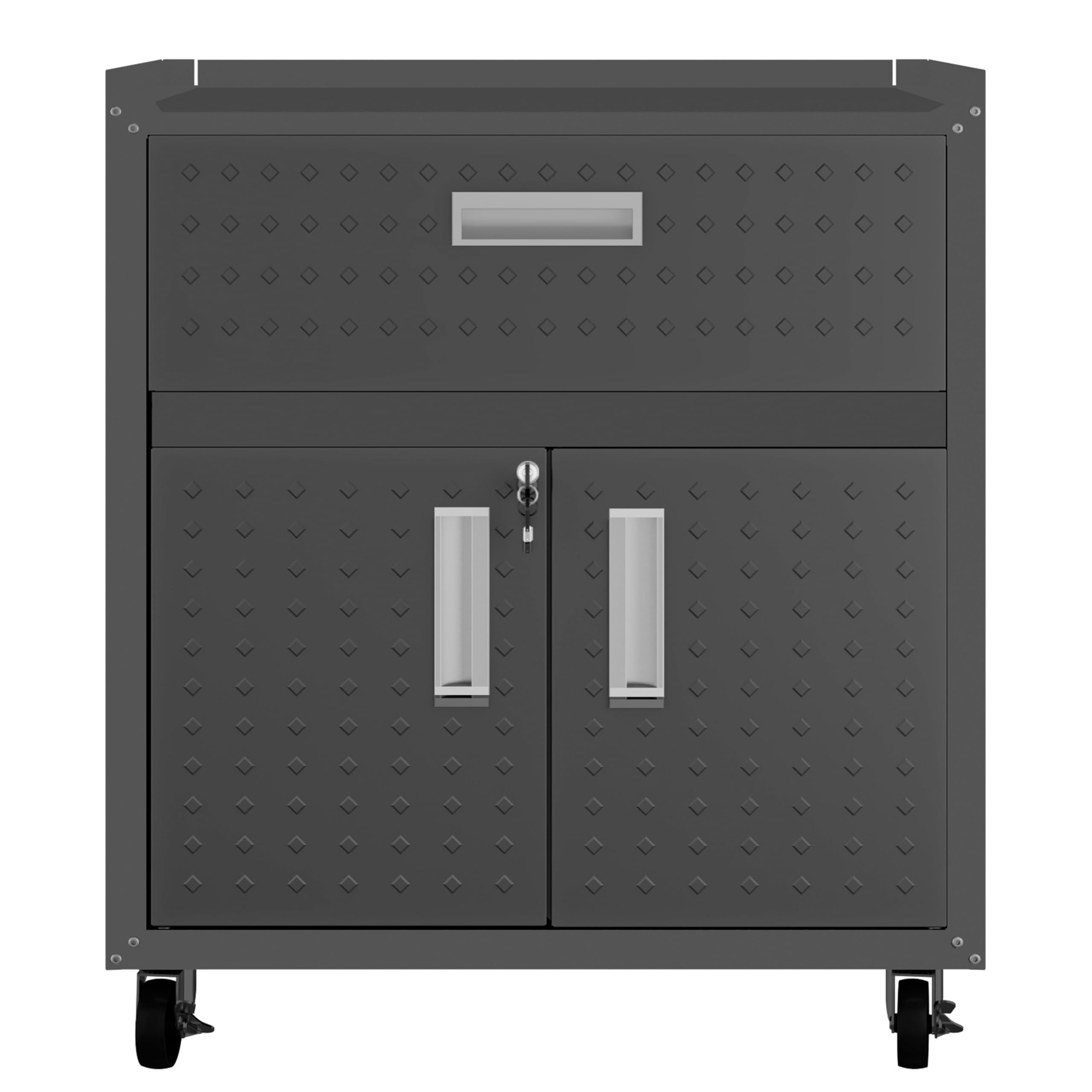 Manhattan Comfort Fortress Storage Units, Charcoal Gray