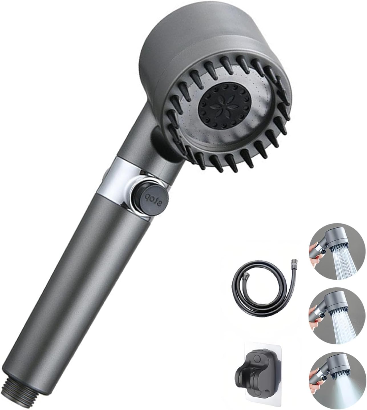 DEKII Shower Filter Shower Head - High Pressure Remove Chlorine and Impurities, Massages Scalp to anti Hairfall and Dry Skin, with Shower Hose Holder
