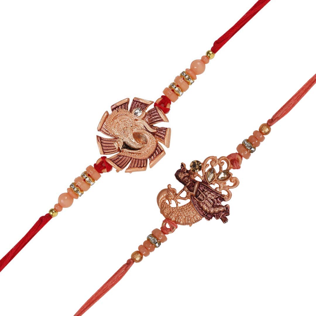 Accessorisingg Combo of 2 Gold Plated Pink Premium Rakhis for Brother | Rakshabandhan 2020 [RAC028] (B08BNLT6K2) Amazon Price History, Amazon Price Tracker