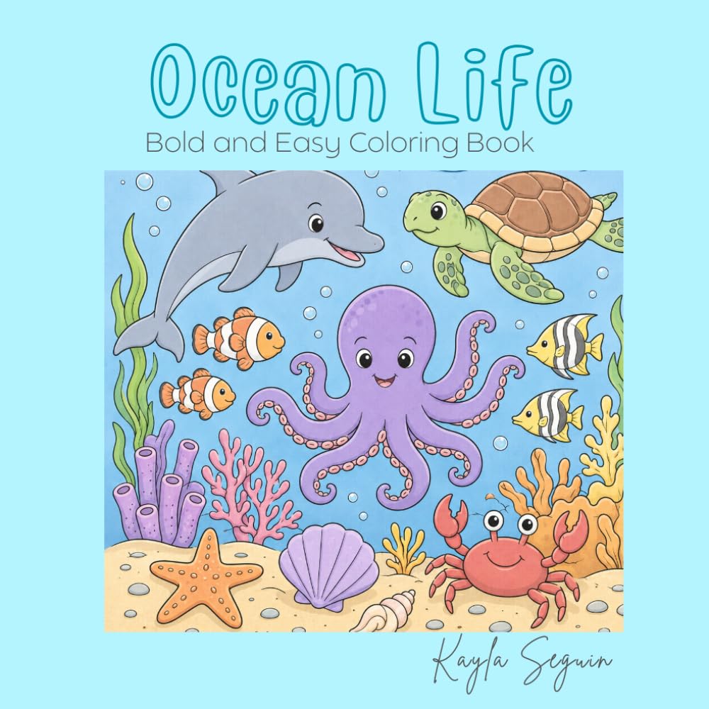 Ocean Life: Coloring Book
