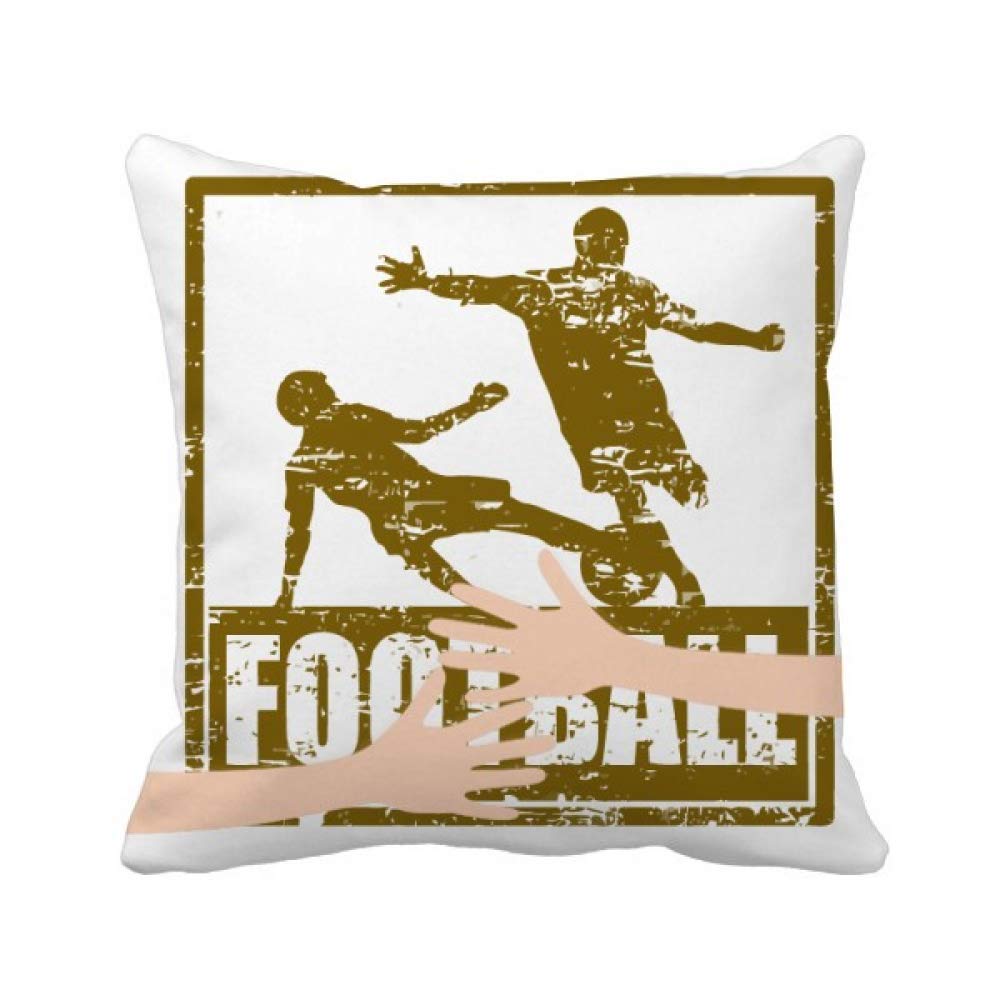 Coussin de foot marron finition premium textile salon élégant