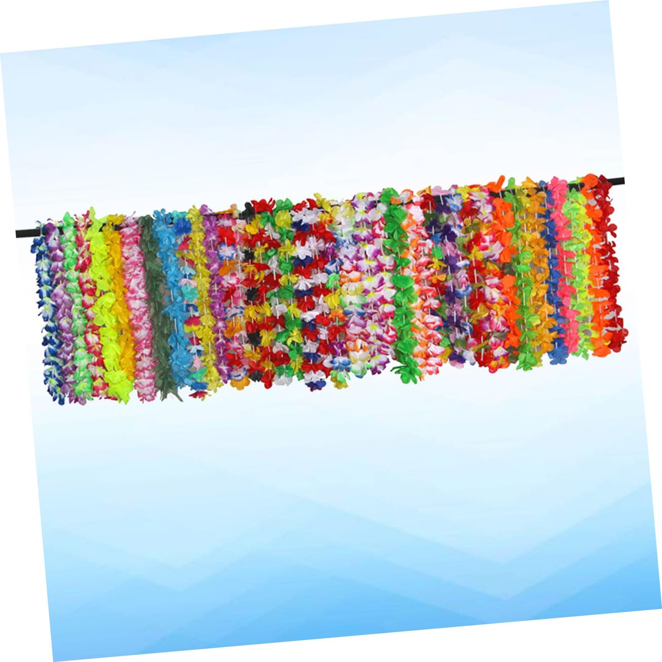 TOYANDONA 42stücke Teilige Bunte Hawaii-Party-halsketten Aus Künstlichen Blumen Tropische Luau-Party-gastgeschenke Strand-Hula-kostüm-Accessoires