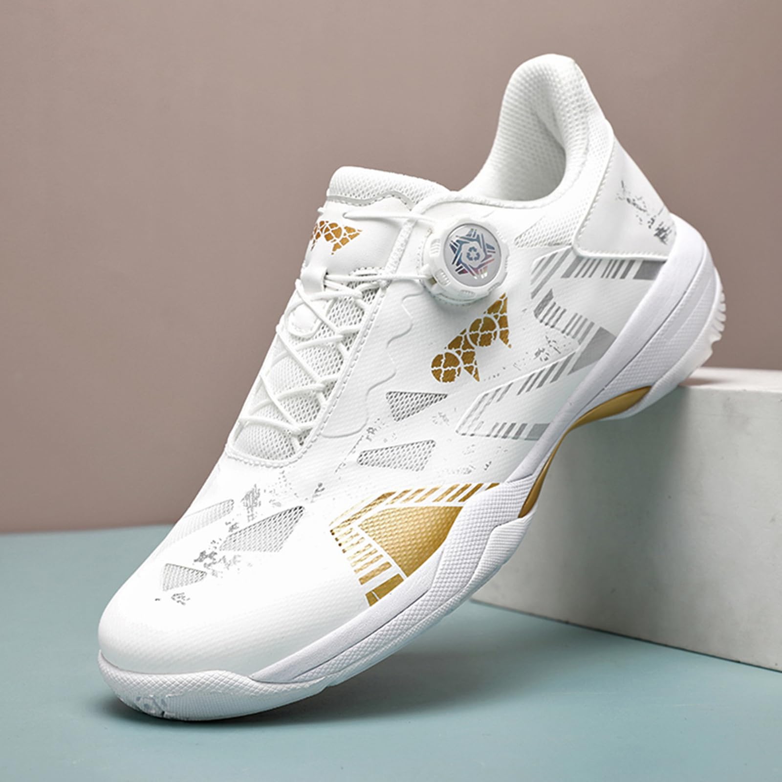 Zapatillas de bádminton unisex, de malla transpirable con perfil antideslizante