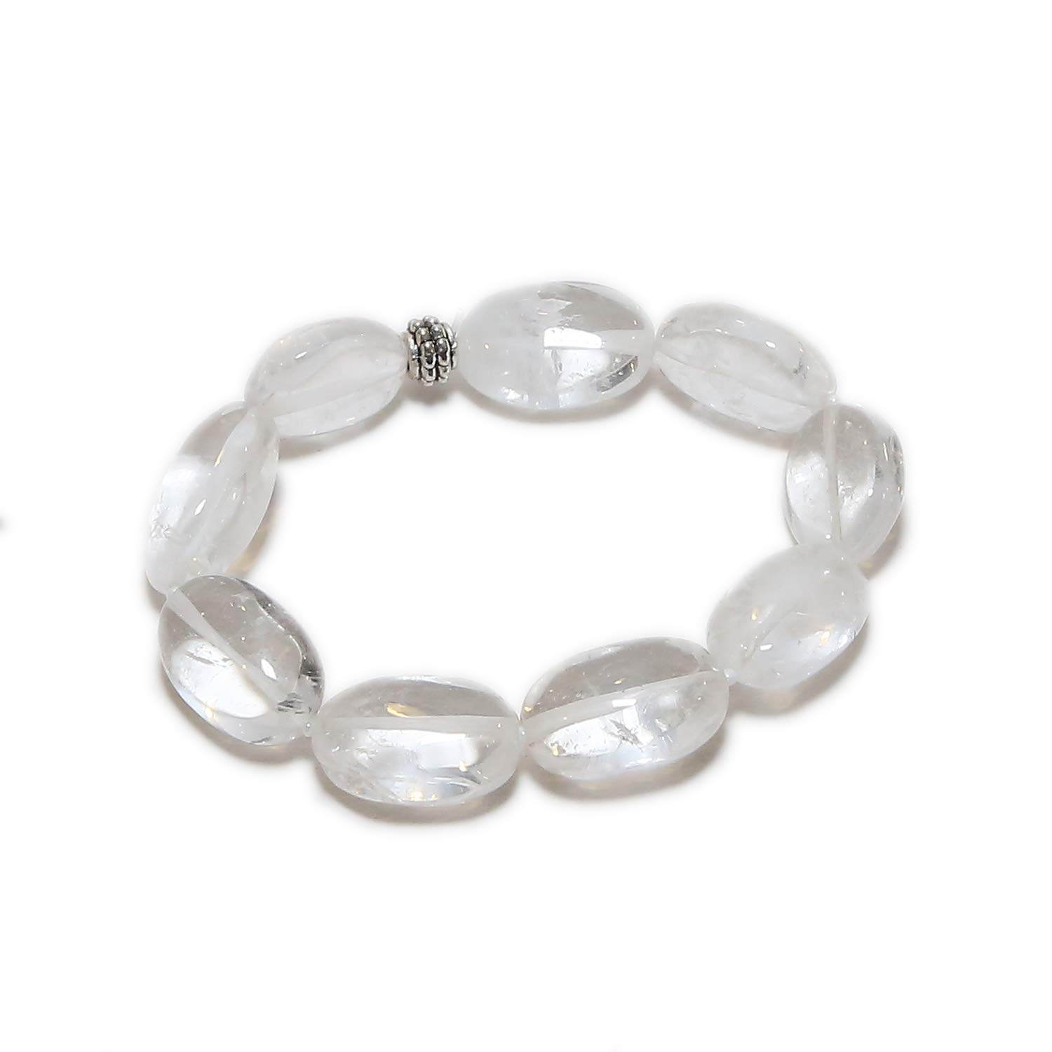 Aqeeqee Natural Gemstone Clear Quartz Bracelet Sleek Unisex Bracelet for Healing, Reiki, vastu (B07MJKR7G4) Amazon Price History, Amazon Price Tracker