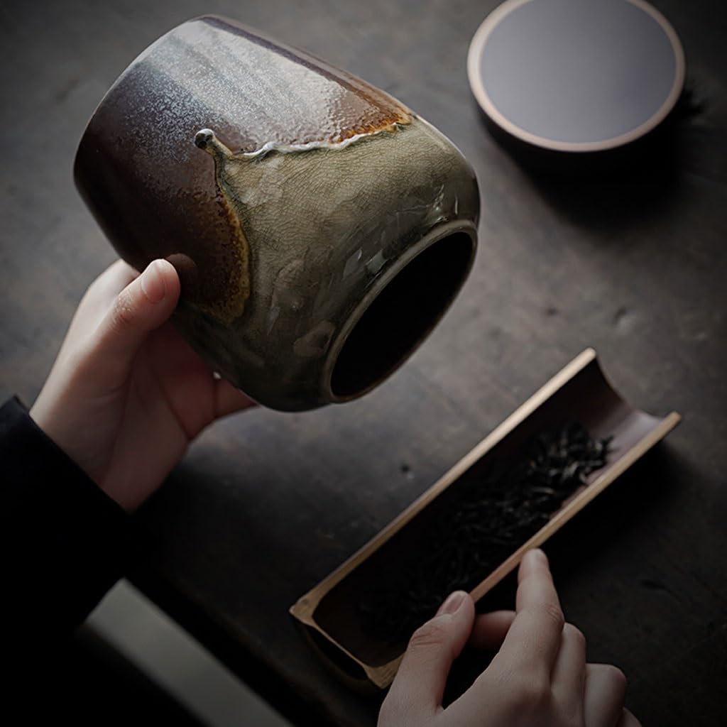 Organizer na torebkę na herbatę Pojemnik do przechowywania herbaty Retro puszki na herbatę Duże ceramiczne zamknięte puszki Puszki do przechowywania herbaty w gospodarstwie domowym Puszki na herbatę