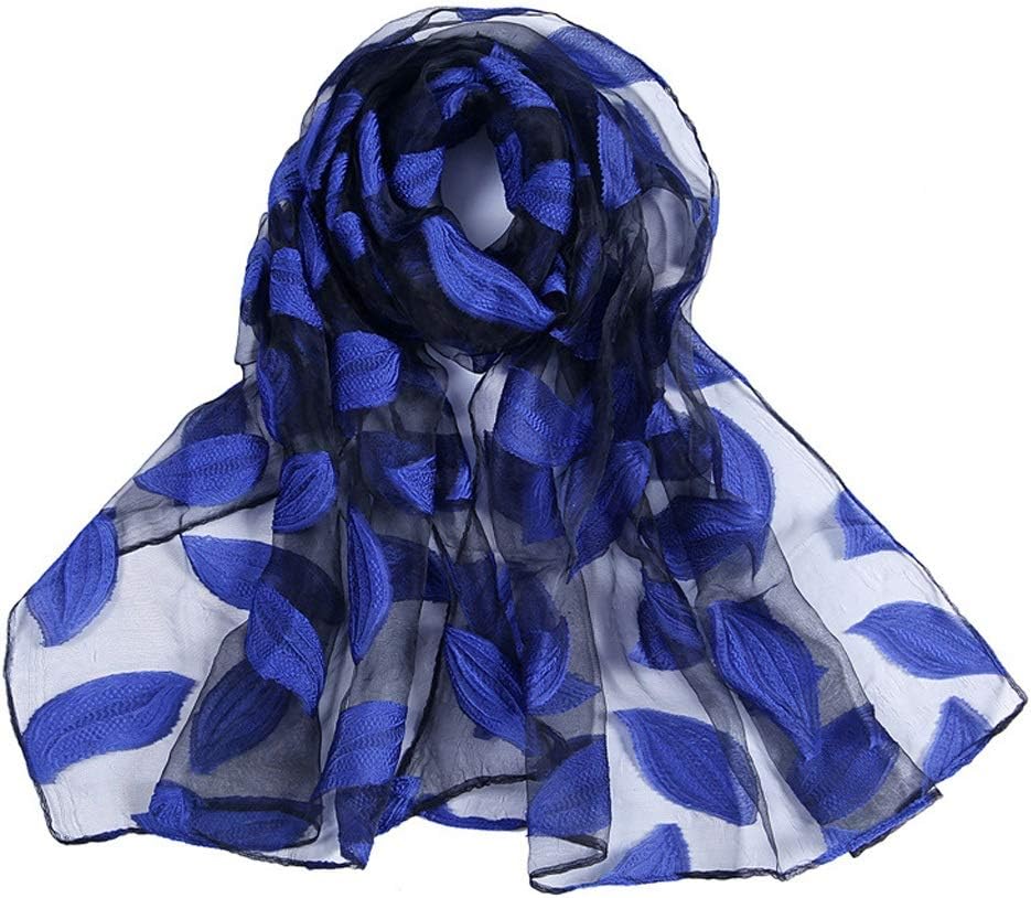 New spring scarf women fashion Leaf Cut flowers scarves elegant lady's beach cove up winter for women shawl