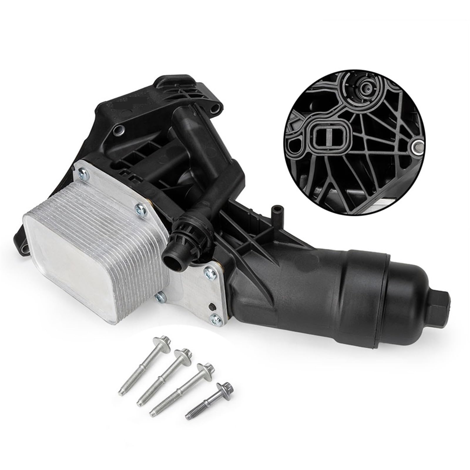 SaDity 11428596283 carcasa del filtro de aceite carcasa del enfriador del filtro de aceite Compatible con BMW F20 F22 F30 G30 G32 piezas del motor 11428593771 11428586673