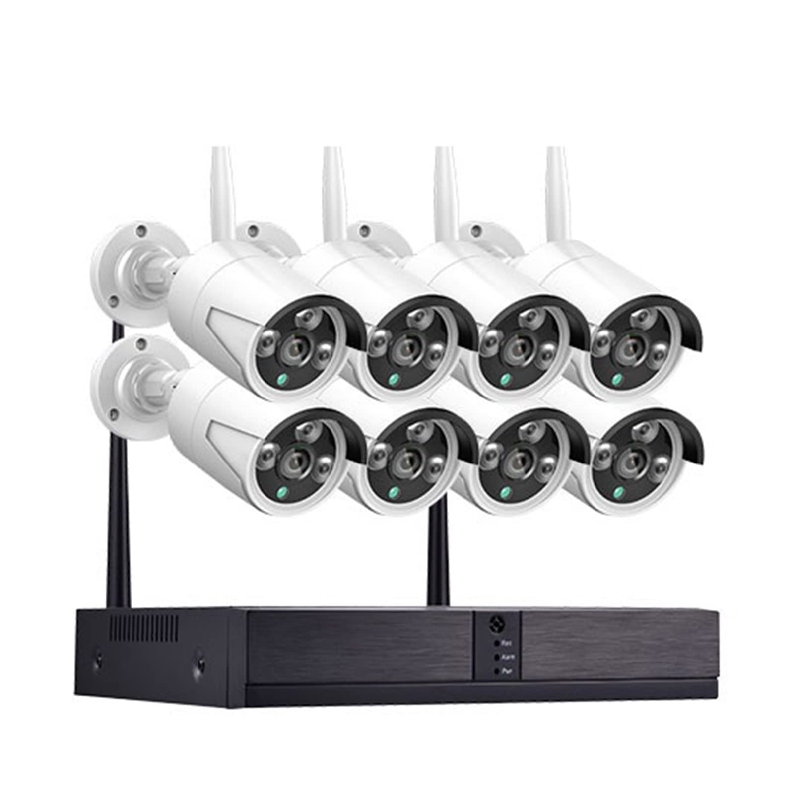 8CH sans Fil WiFi système de vidéosurveillance Visage détecter H.265 NVR 3MP extérieur Balle Audio caméra IP Ensemble WiFi Kit de Surveillance vidéo(None,8CH NVR and 8Cameras)