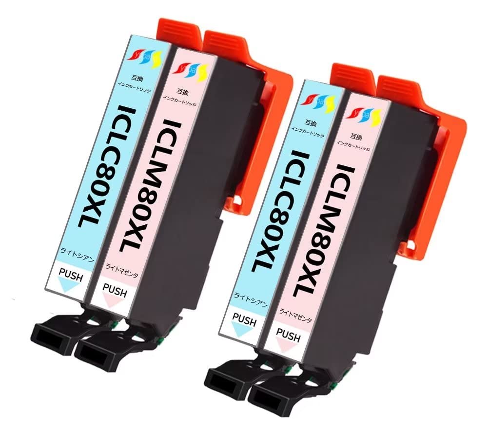 満*様 EP-976A3 EP-707A EP-807AB Amazon.co.jp: IC80L互換インクカートリッジCシアン/Mマゼンタ/Y