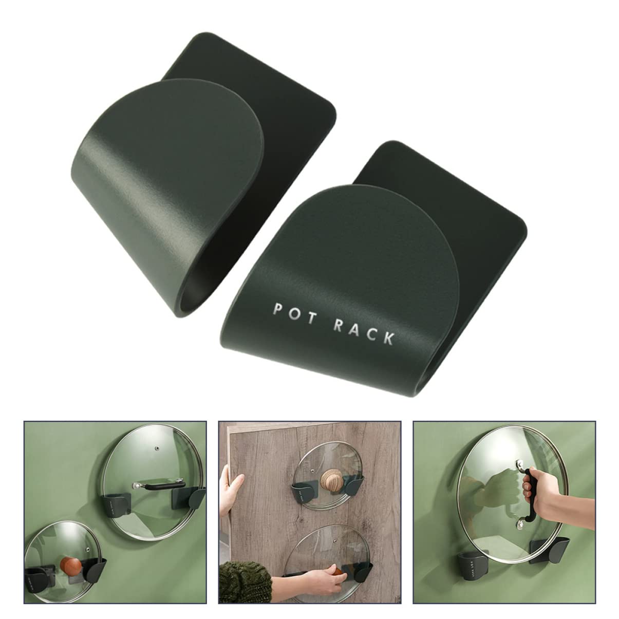 UPKOCH 9paare Wandmontierter Topfdeckelhalter Selbstklebend Verstellbar Platzsparend Für Küchenutensilien Ohne Bohren Stark Belastbar Elegantes Design Für Kleine Und Große Deckel