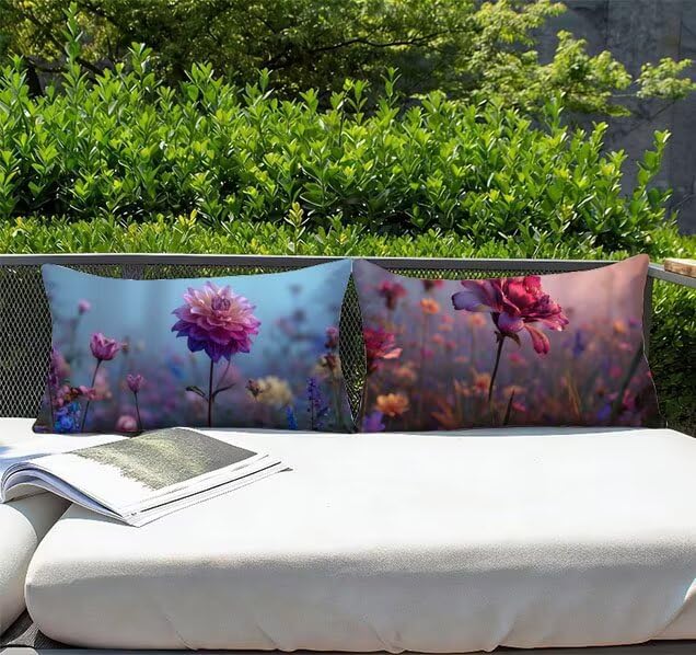 Housse de coussin fleurs pour une décoration de printemps zen