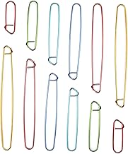 SyiXute 12 Pcs Arrête Mailles à Tricoter,6 Tailles Aluminium Aiguilles à Tricoter Crochet,Epingles à Nourrice Métal Coloré pour Artisanat à Tricoter Bricolage,Couleur Aléatoire