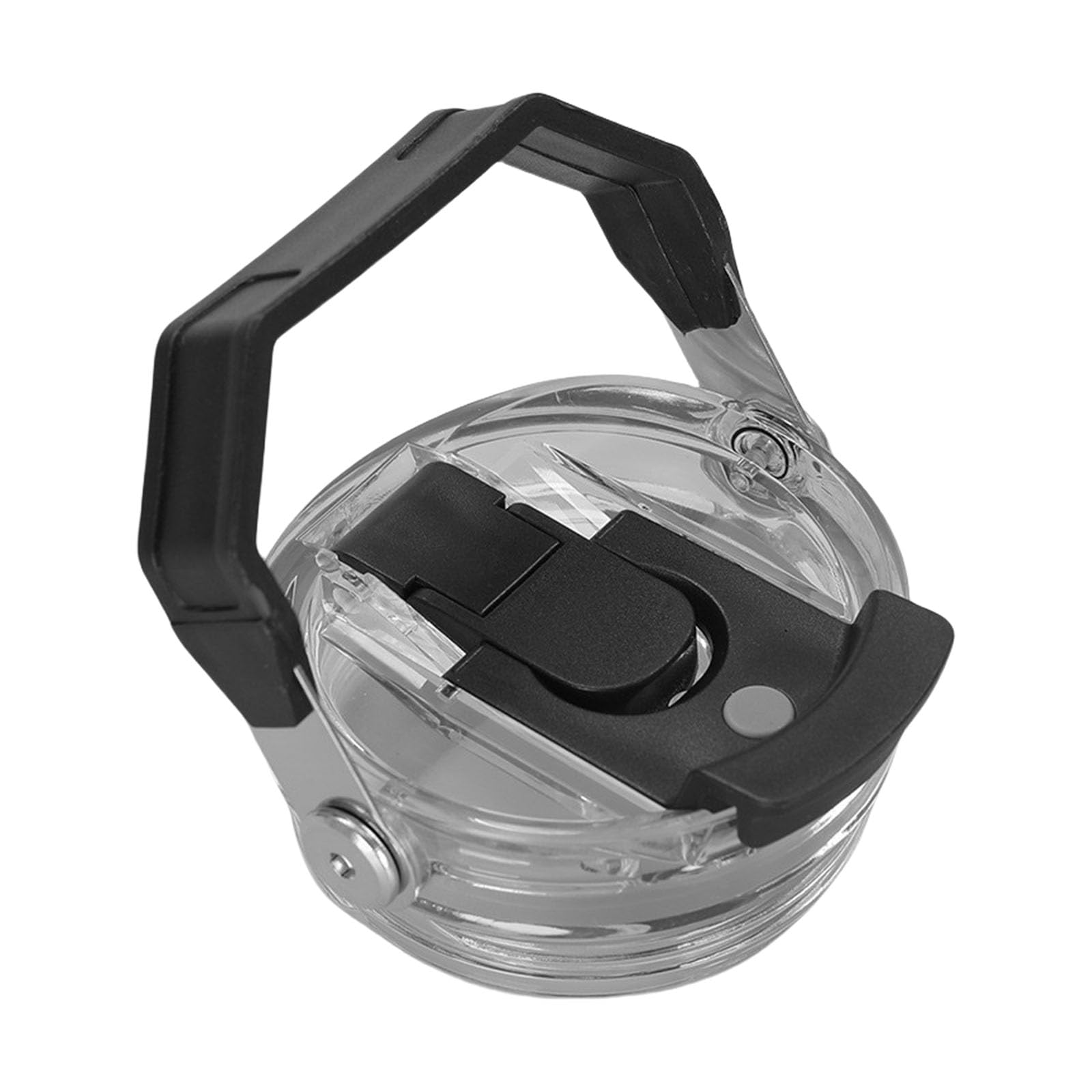 2 Coperchi Di Ricambio Per Bicchieri 850,5 G – Antispruzzo Con Apertura A Scorrimento (Nero+Grigio) - 3